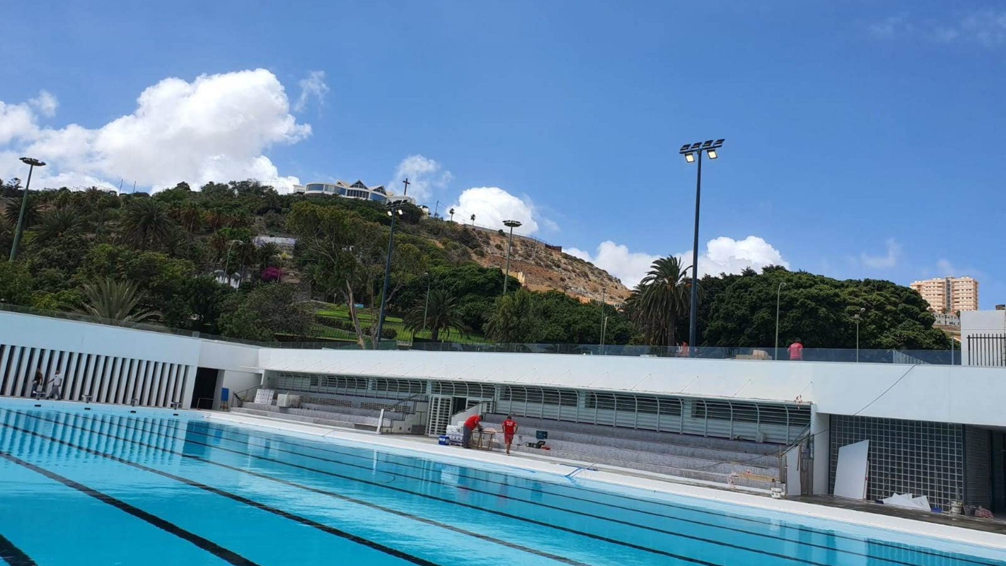 Instalaciones del Club Natación Las Palmas. / Cedida