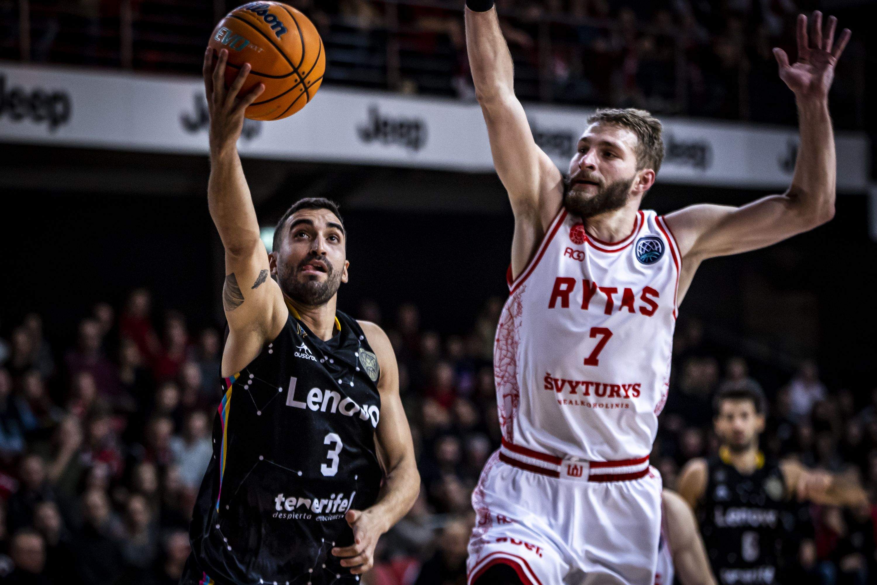 Con 18 puntos, Jaime Fernández fue el mejor del CB Canarias en la derrota ante Rytas Vilnius./ BCL