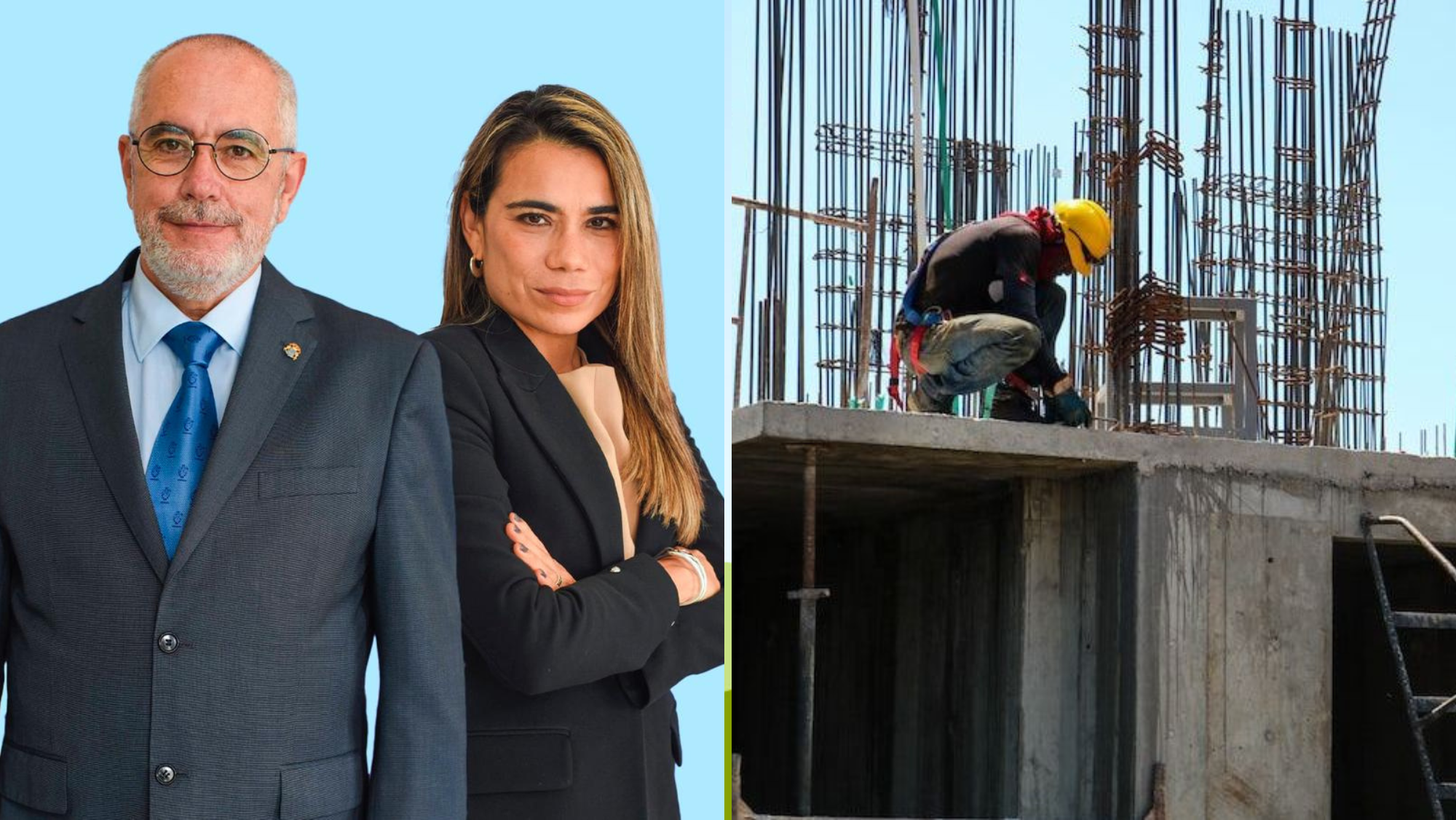 Óscar Izquierdo, presidente de Fepeco, la patronal de la construcción en la provincia de Tenerife, y Marlin Amaya, delegada de Probisa Canarias./