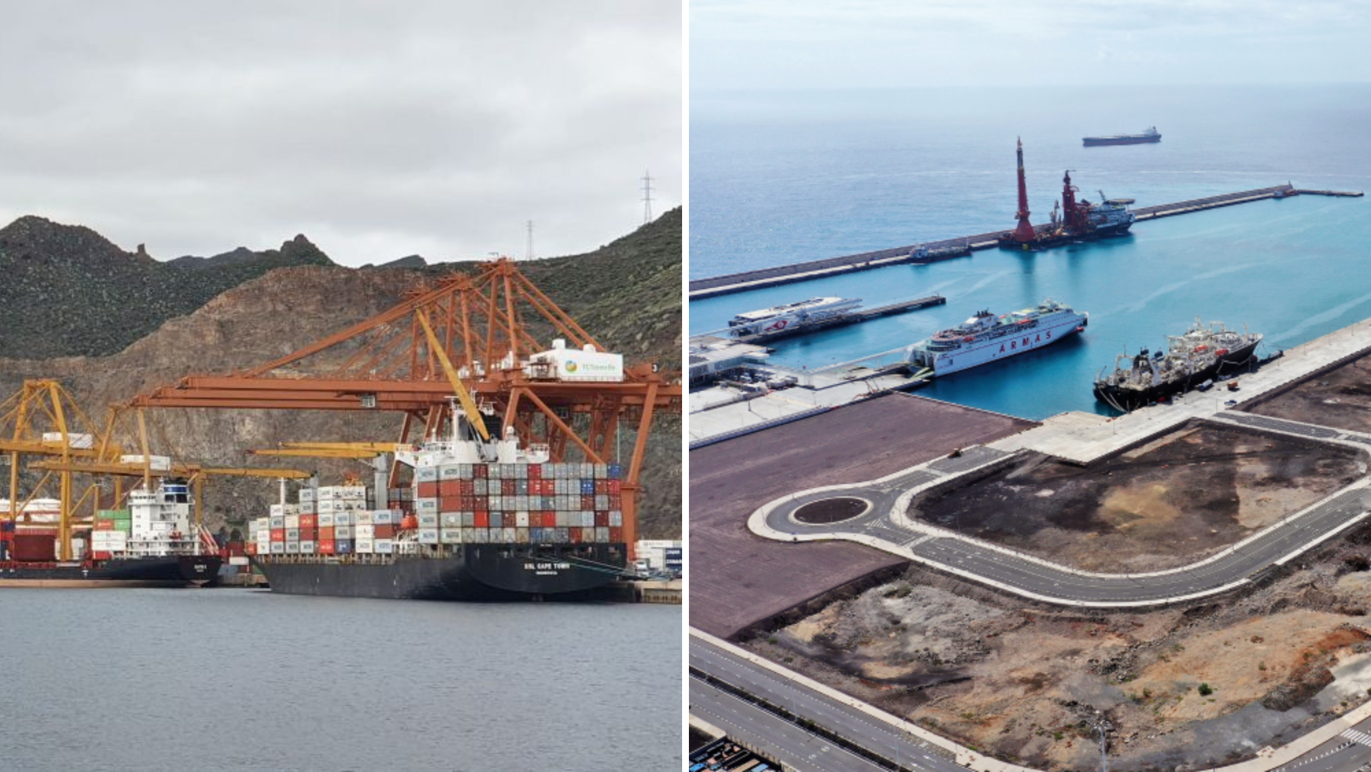Los puertos canarios de Santa Cruz de Tenerife y de Las Palmas de Gran Canaria./ AH
