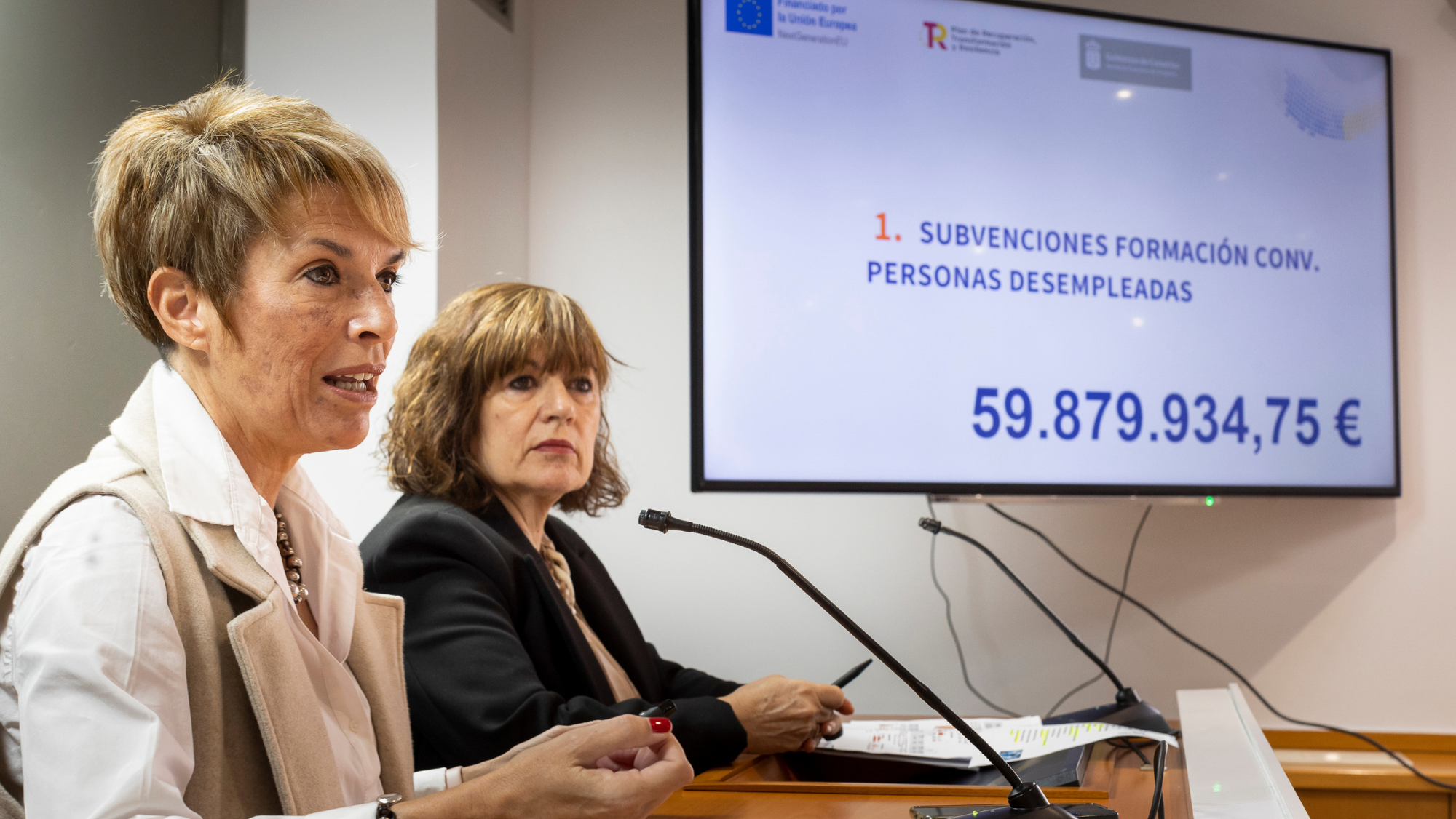 Elena Máñez, consejera de Economía en la presentación del programa de formación. / EFE / Quique Curbelo