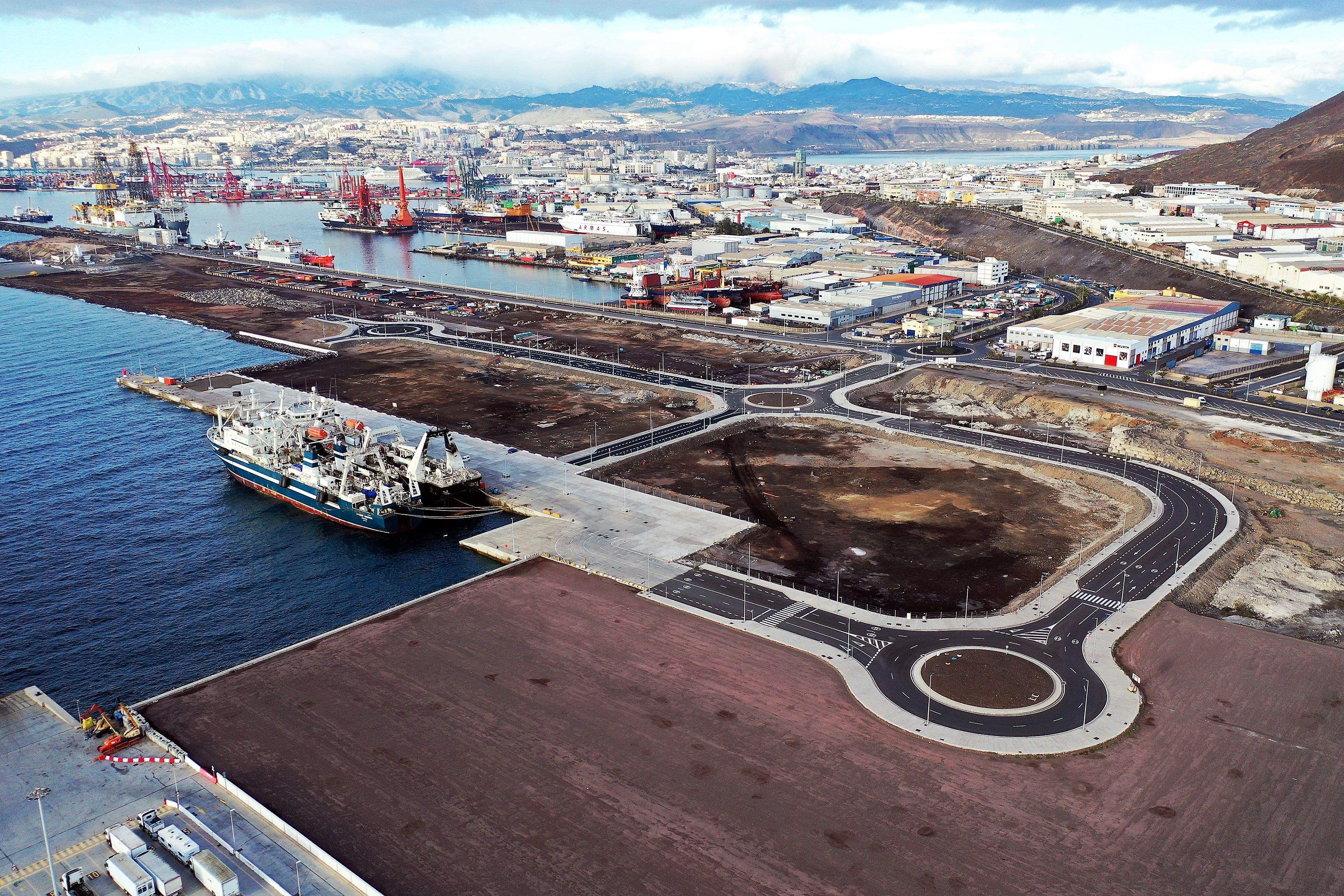 Área de expansión de La Esfinge, en el Puerto de Las Palmas. Ahí estará la infraestructura de eólica 'offshore'. / Autoridad Portuaria de Las Palmas