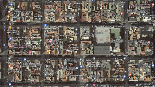 Panorámica del barrio de Las Alcaravaneras que acogerá la zona de bajas emisiones.