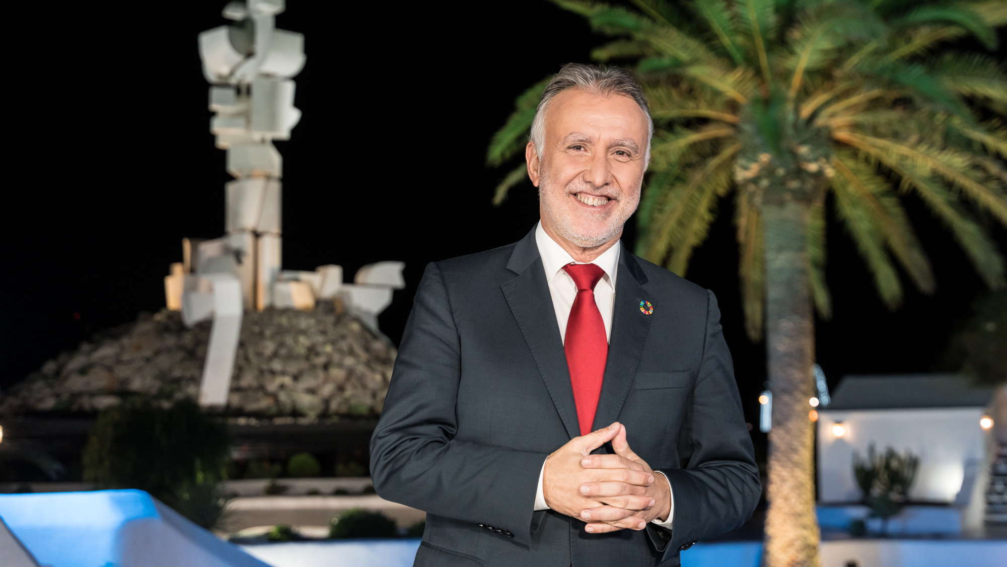 Imagen del presidente de Canarias, Ángel Víctor Torres, durante su mensaje de fin de año. / Gobierno de Canarias