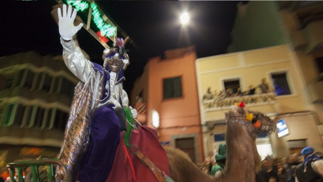 Baltasar en la Cabalgata de Arucas./ Ayuntamiento de Arucas Baltasar en la Cabalgata de Arucas./ Ayuntamiento de Arucas