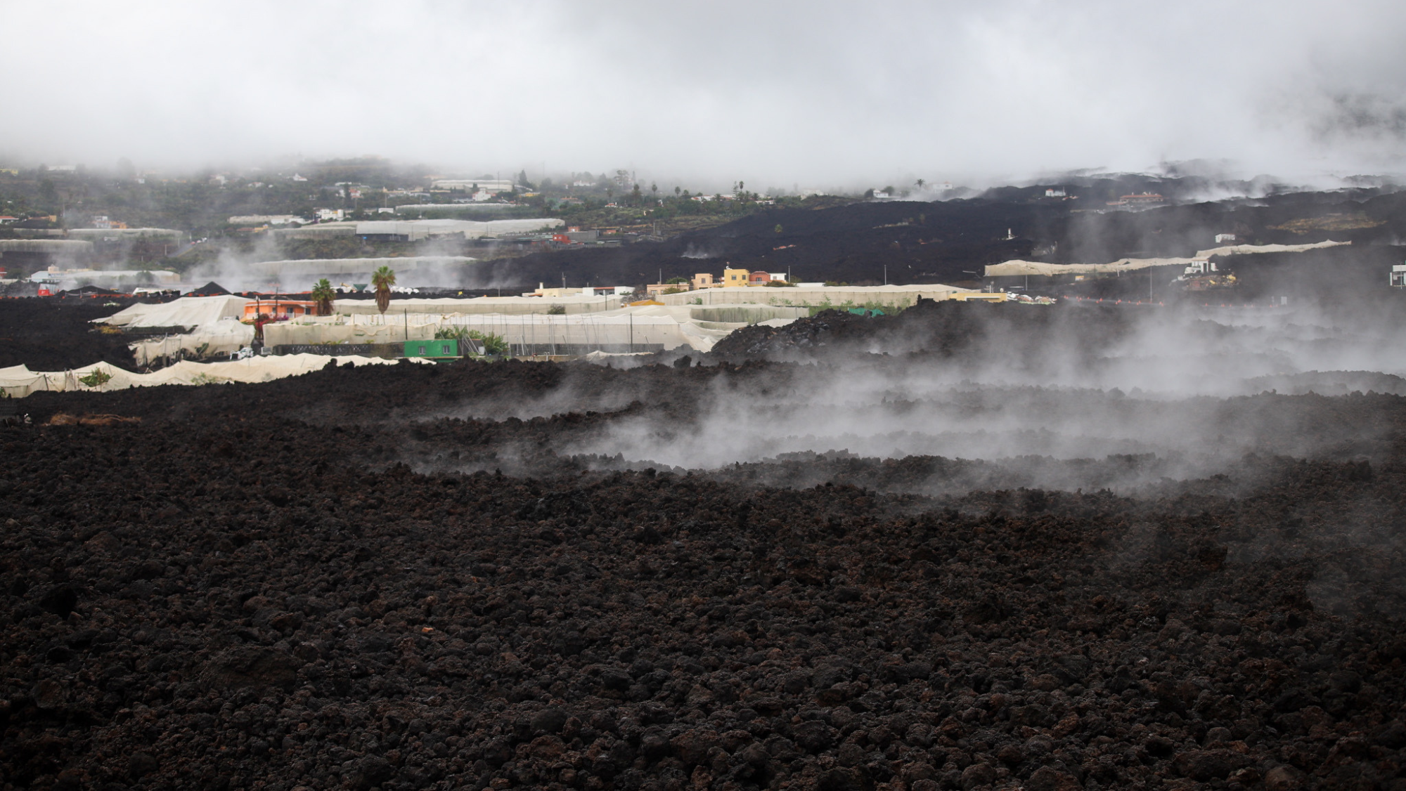 Imagen tras la erupción en La Palma. / EFE