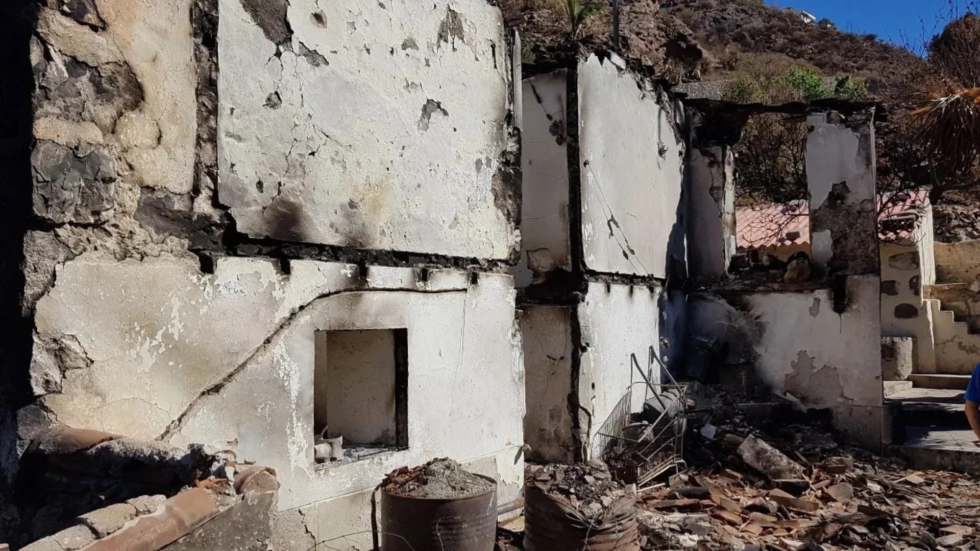 Una de las viviendas afectadas por el incendio. /Ayuntamiento de Gáldar