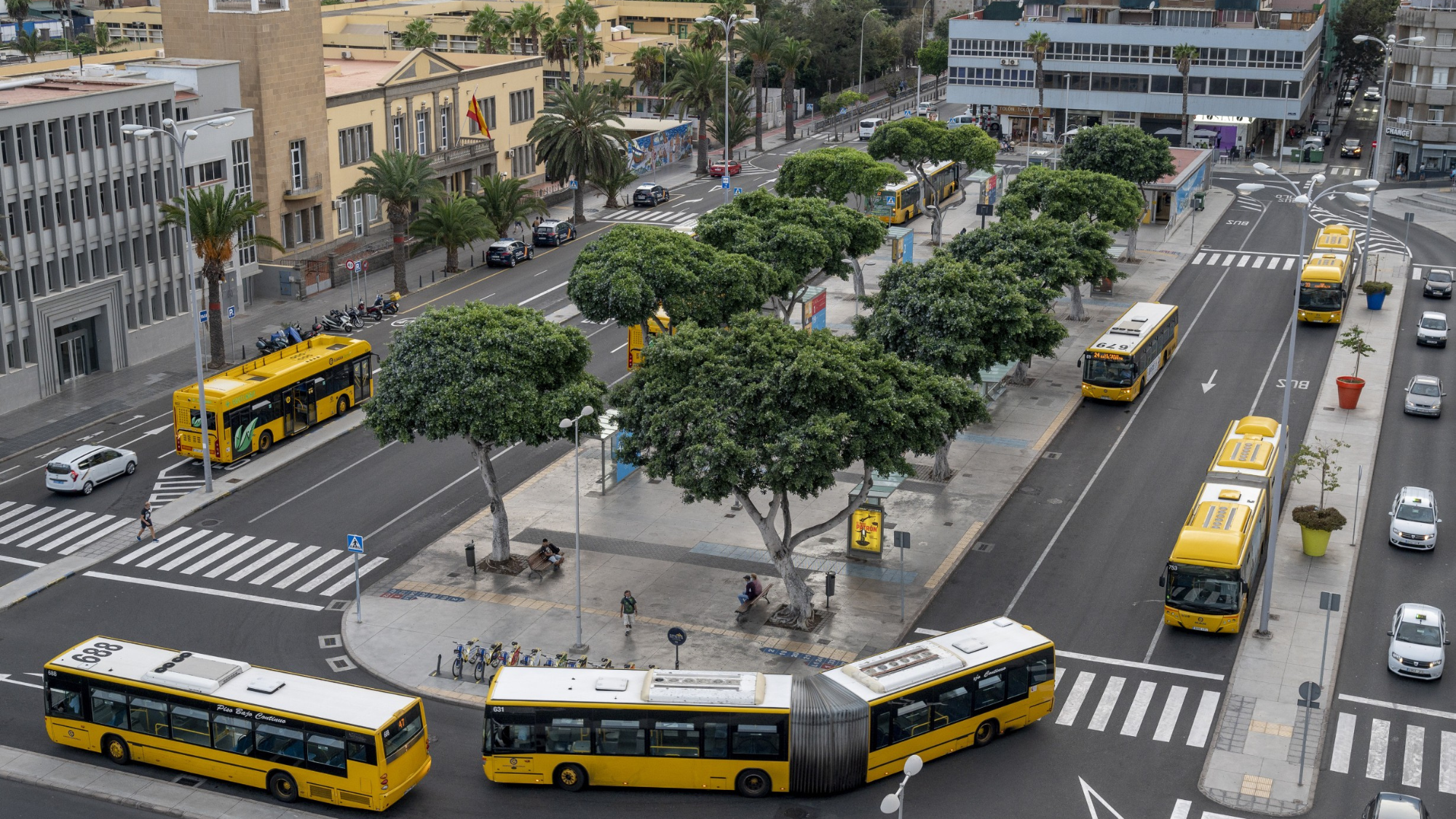 Terminal de Guaguas Municipales en el Puerto./ Guaguas Municipales