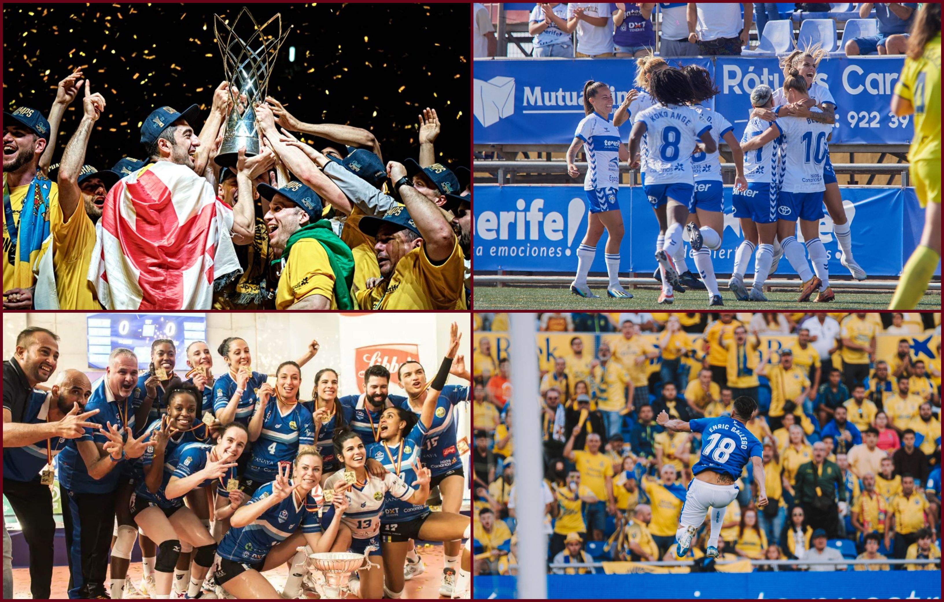 El árbol del CB Canarias y del Haris estuvo colmado de regalos como los títulos conquistados, pero el Granadilla y el Tenerife encontraron algo de carbón bajo el árbol./ AH Redes.