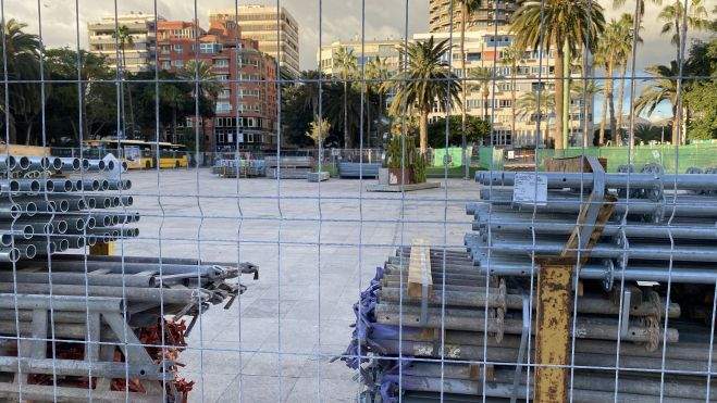 Obras en el parque Santa Catalina. /AH