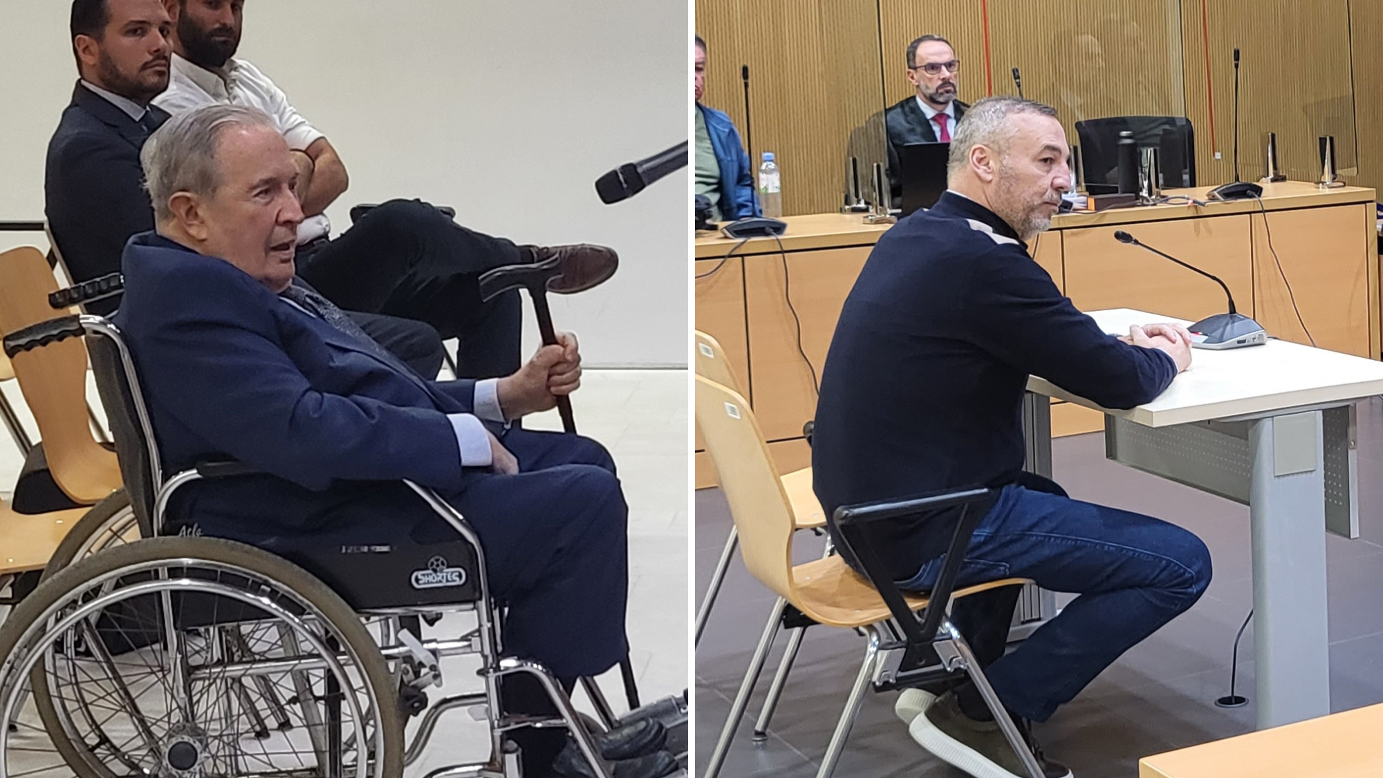 Jerónimo Saavedra (i) y Miguel Ángel Ramírez, durante su declaración en el juicio de este miércoles.  / Atlántico Hoy