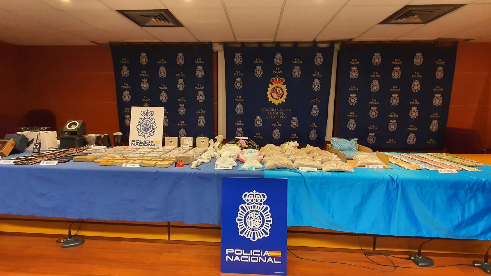 Material requisado por la Policía Nacional. / Policía Nacional