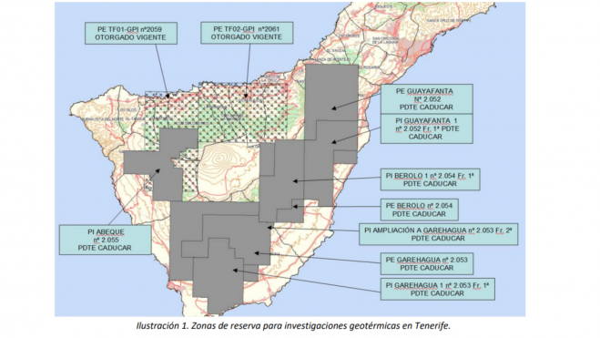 Zonas de reserva para investigaciones geotérmicas en Tenerife. Estrategia de Geotermia de Tenerife