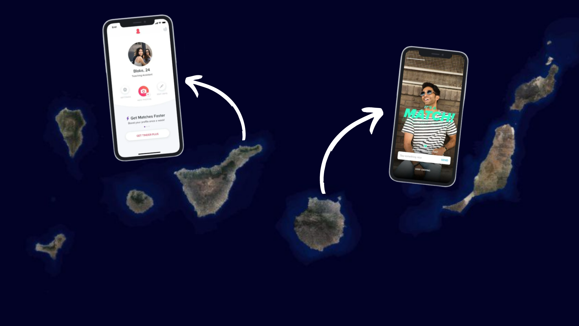 Tinder endulza el pleito insular en Canarias