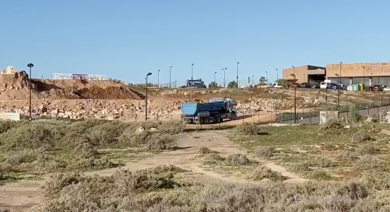Fotograma del vídeo grabado el pasado 13 de enero en el que hay imágenes de las supuestas obras en La Tejita./