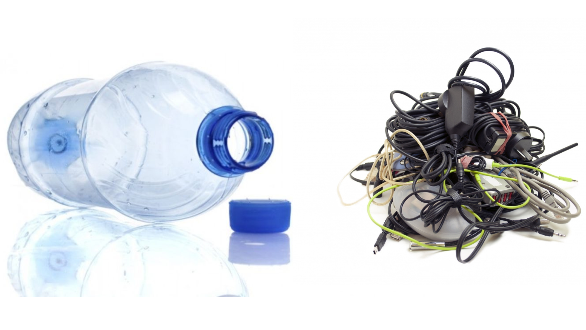 Una botella y unos cables./ Montaje AH