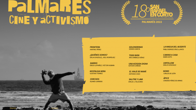 Cartel del Palmarés de la 18º edición de San Rafael en Corto./ SREC