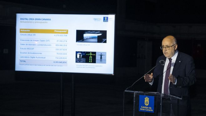 Antonio Morales, presidente del Cabildo en la presentación de 'Digital Crea Gran Canaria'. /Cabildo de Gran Canaria