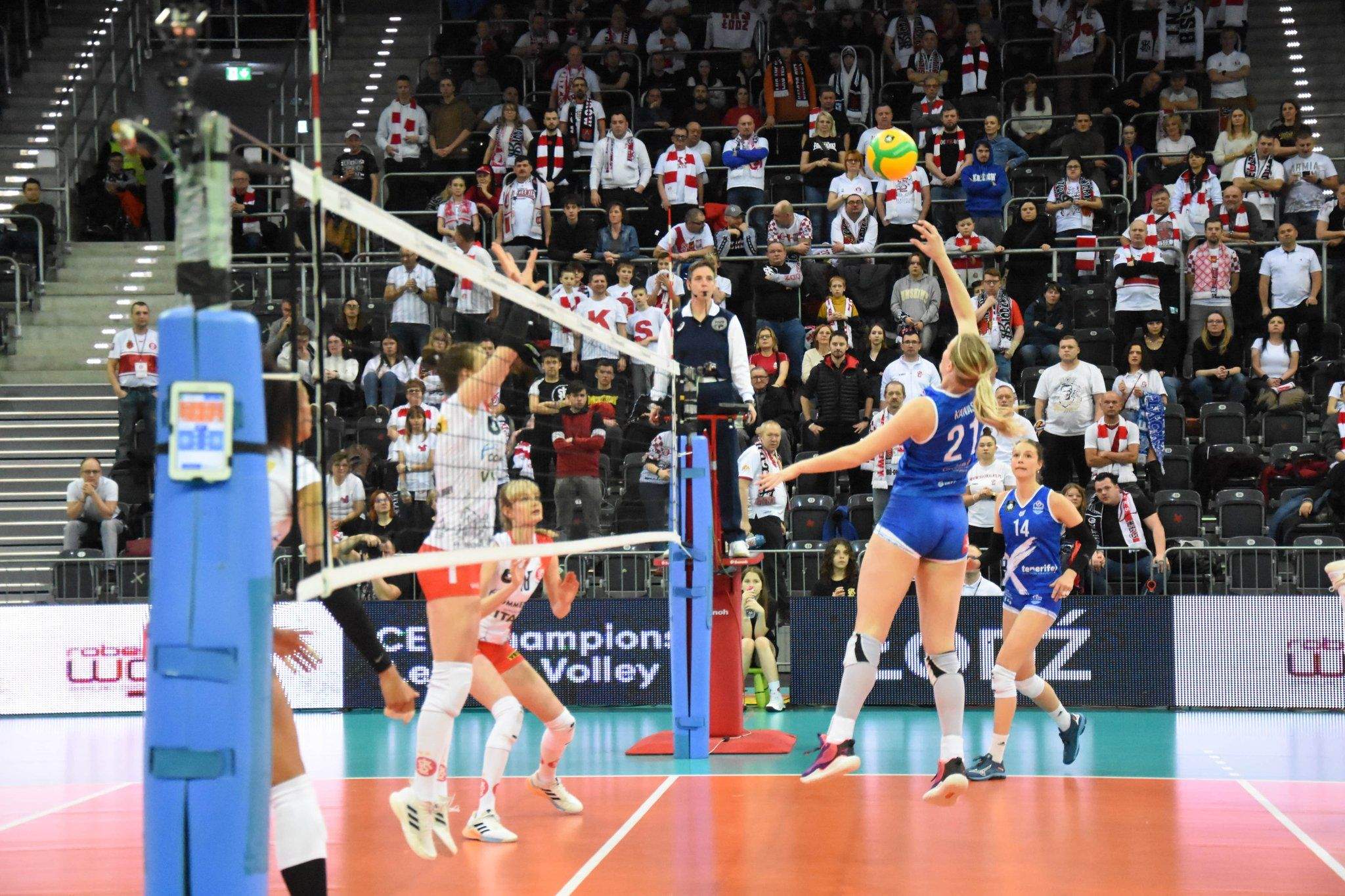 El CV Haris no pudo con el poderoso LKS Lodz polaco, que lidera el grupo D de Champions League./ Twitter Haris.