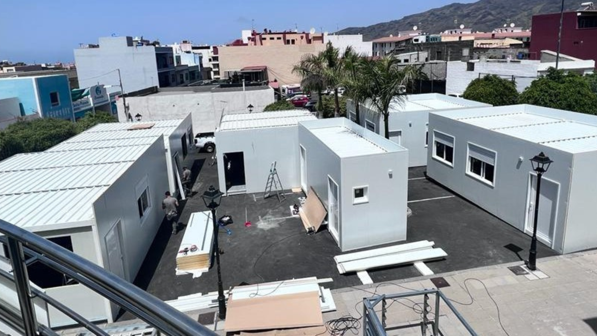 Barracones en el CEIP La Laguna, en La Palma. / Gobierno de Canarias