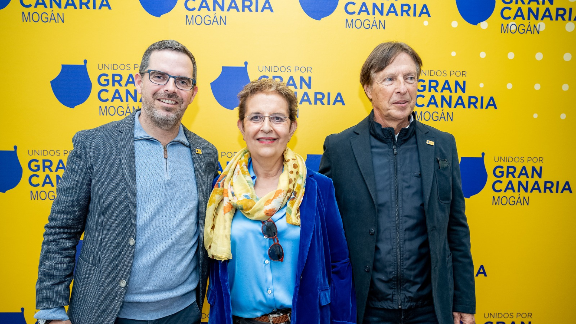 Lucas Bravo de Laguna (izq.), Catalina Cárdenes (centro) y José María Ponce. / Unidos por Gran Canaria