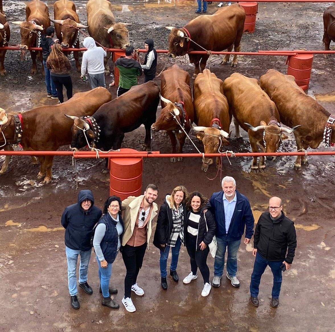 Repredentantes de CC-PNC acuden a la XXXV Feria del Ganado en Tacoronte./