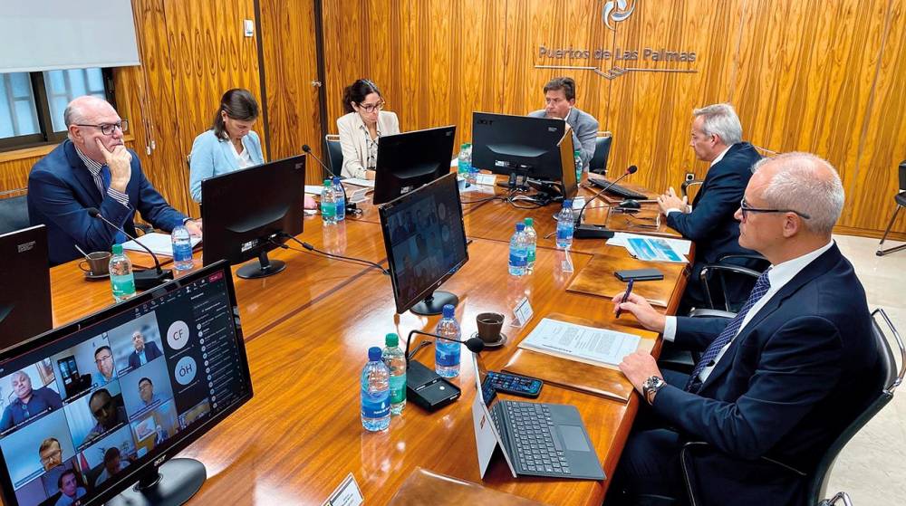 En la imagen, reunión del consejo de administración de la Autoridad Portuaria de Las Palmas. / APLP
