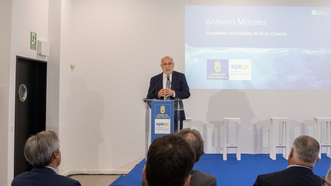 Antonio Morales durante la presentación de la IAT. / Cabildo de Gran Canaria Antonio Morales durante la presentación de la IAT. / Cabildo de Gran Canaria