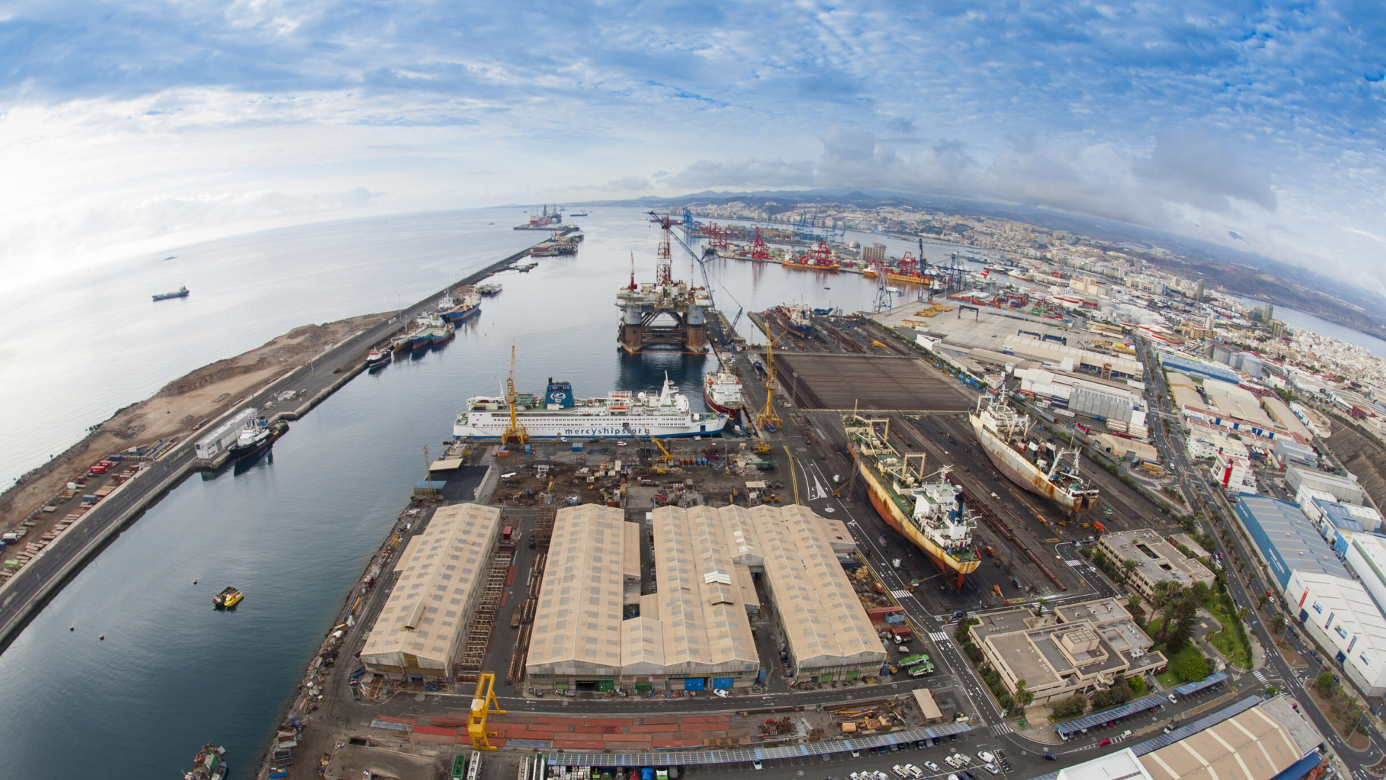 Imagen del puerto de Las Palmas. /Sociedad de Promoción Económica de Gran Canaria.