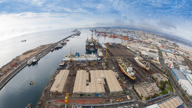 Imagen del puerto de Las Palmas. /Sociedad de Promoción Económica de Gran Canaria.