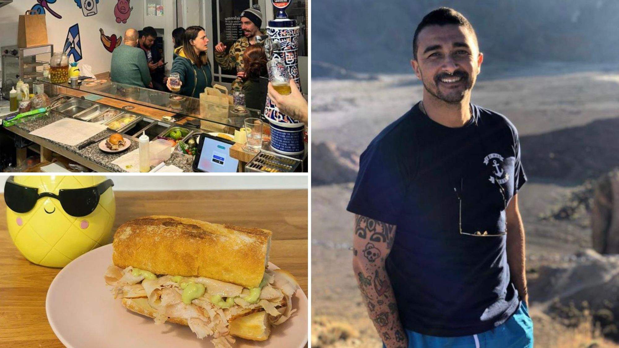 Borja Castro y su local al estilo canario en Liverpool. / AH