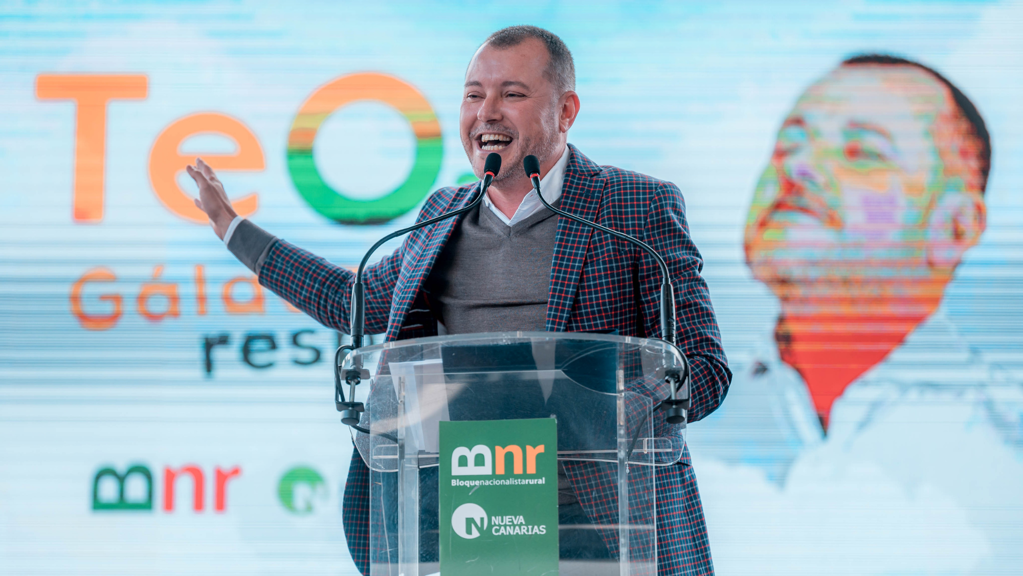 Teodoro Sosa en la presentación de su candidatura para la alcaldía de Gáldar./ BNR