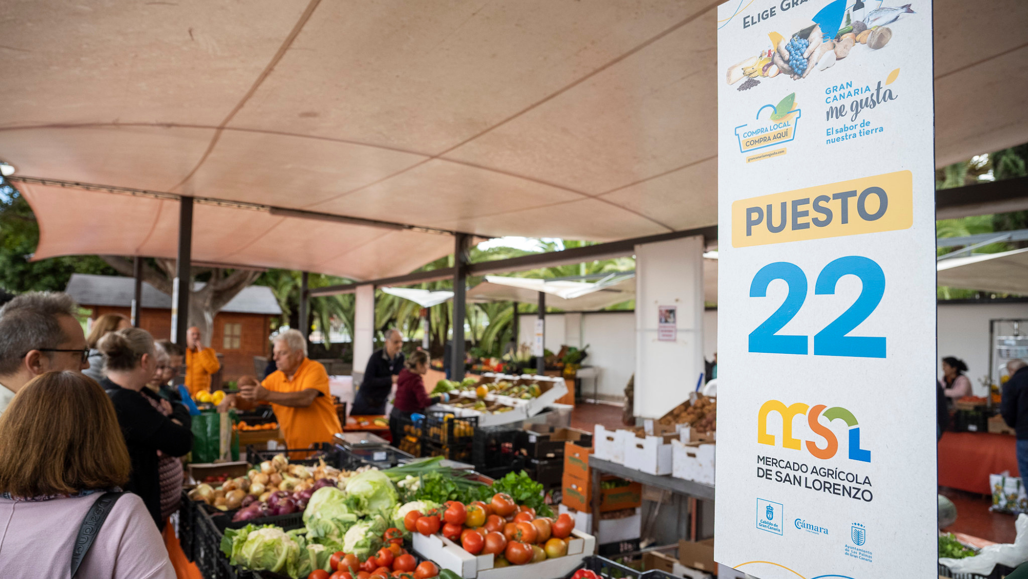 Imagen de uno de los puestos del Mercado Agrícola de San Lorenzo./ Cabildo de Gran Canaria