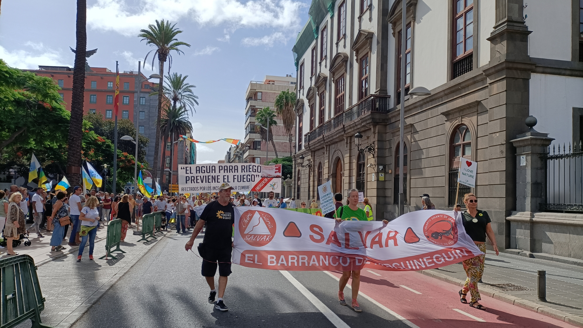 Manifestación de Salvar Chira Soria en Las Palmas de Gran Canaria. / Atlántico Hoy