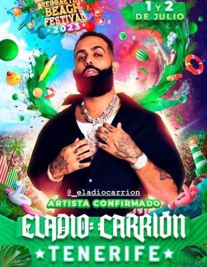 Cartel anunciador del RBF Tenerife con Eladio Carrión. / RBF