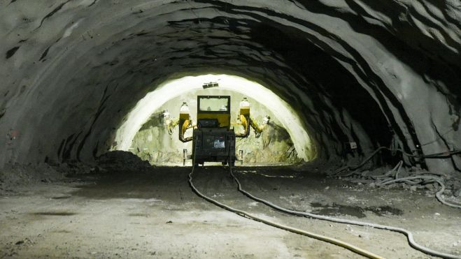 Obras en el túnel. / Gobierno de Canarias