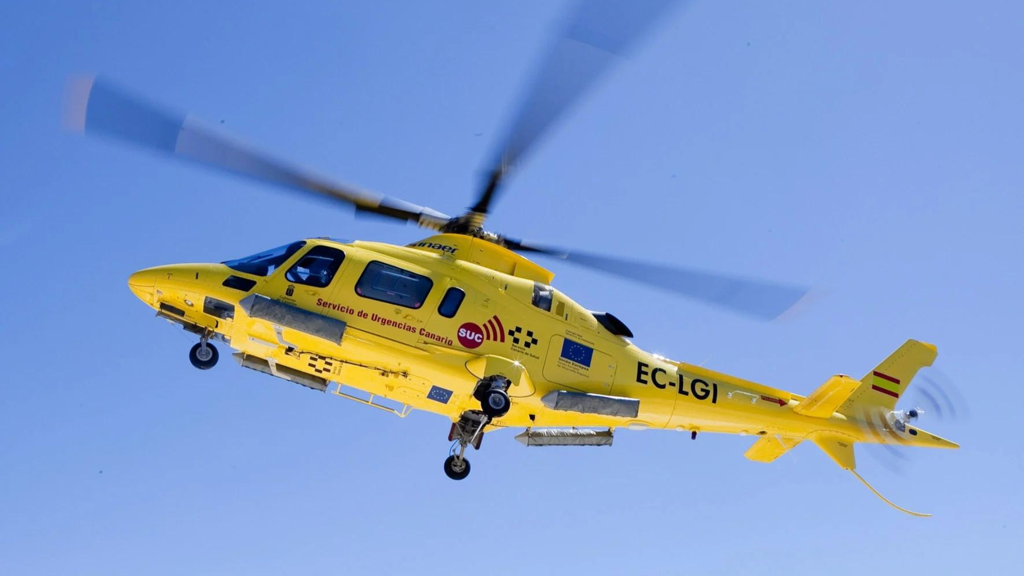 Un helicóptero del SUC./ Gobierno de Canarias
