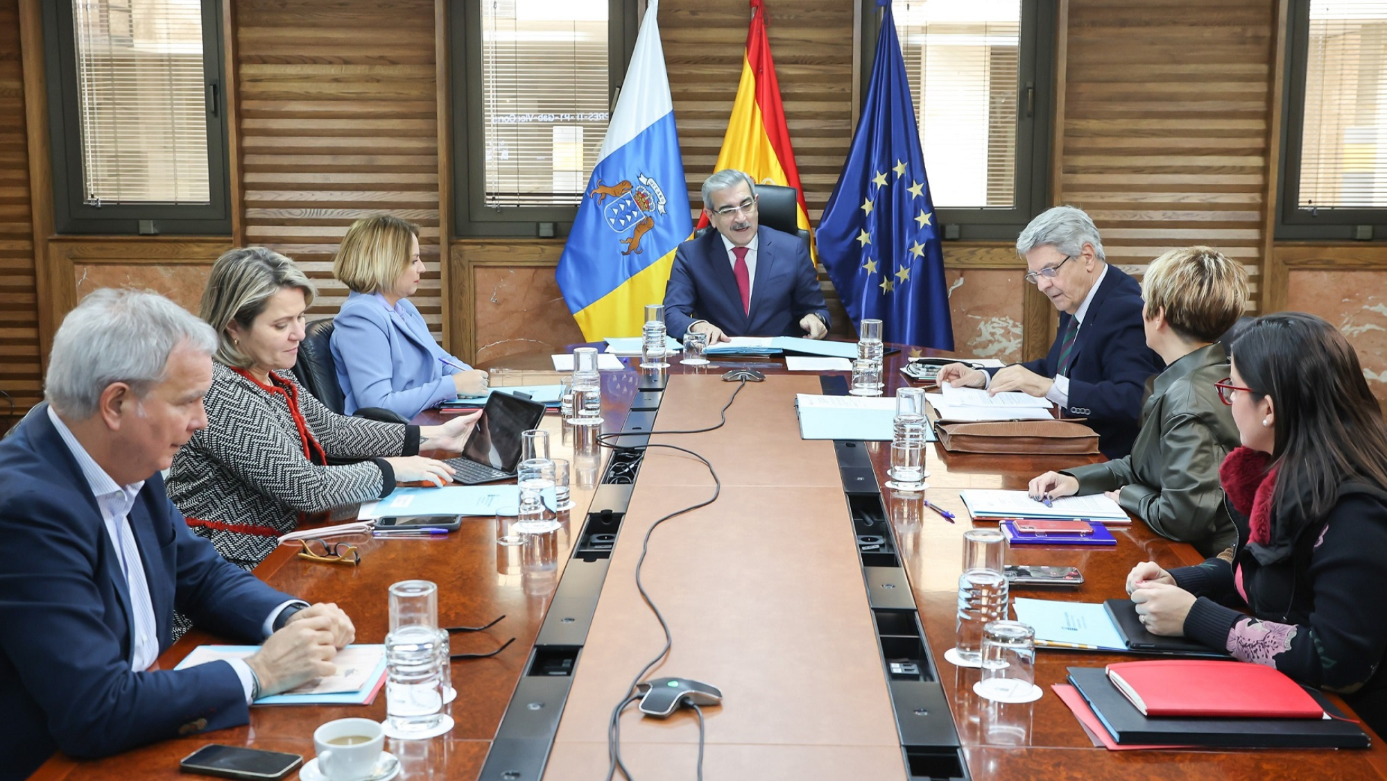 Celebración del Consejo de Gobierno que ha aprobado destinar 8 millones de euros para el suministro de sueros. / Gobierno de Canarias