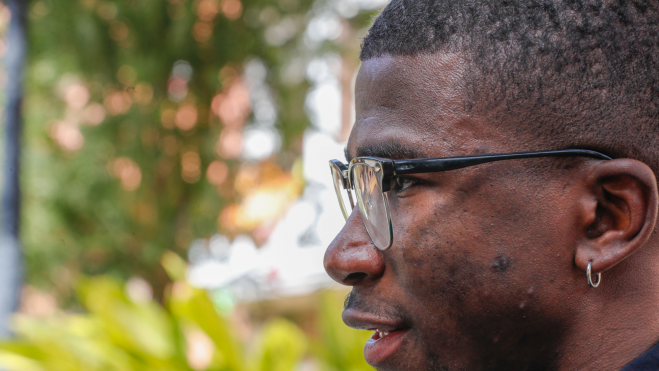 Mamadou durante la entrevista. / EFE / Elvira Urquijo Mamadou durante la entrevista. / EFE / Elvira Urquijo