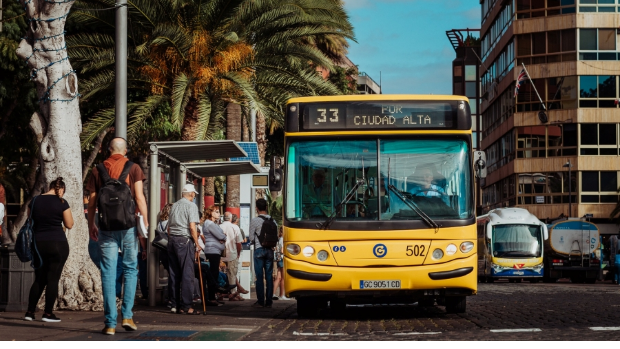 Imagen de una Guagua Municipal de Las Palmas de Gran Canaria./ Guaguas Municipales