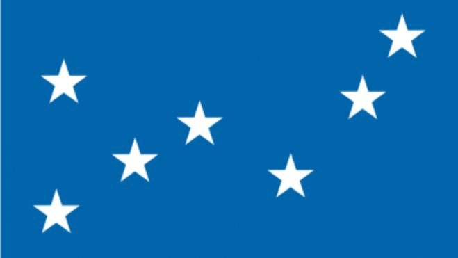 Primera bandera canaria. Primera bandera canaria.