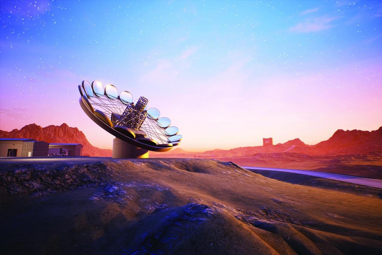 Recreación artística del telescopio ExoLife Finder (ELF) que será una de las infraestructuras que se beneficiará de las innovaciones de LIOM./