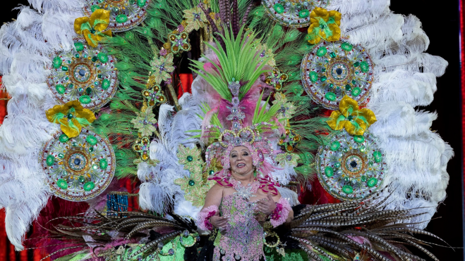 Imagen de la primera Dama en la Gala Gran Dama del Carnaval de Las Palmas de Gran Canaria./ Sociedad de Promoción de Las Palmas de Gran Canaria
