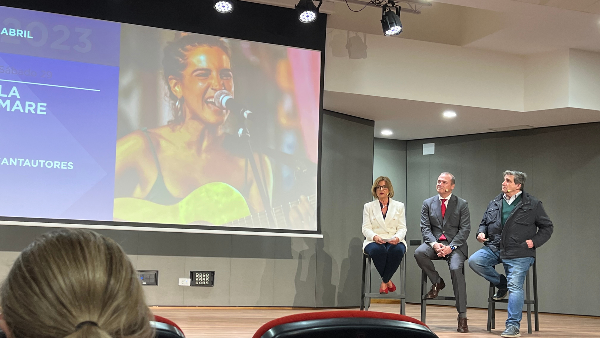 Galván, Hidalgo y Doreste en el Auditorio del centro Jesús Arencibia. /Ayuntamiento de Las Palmas de Gran Canaria