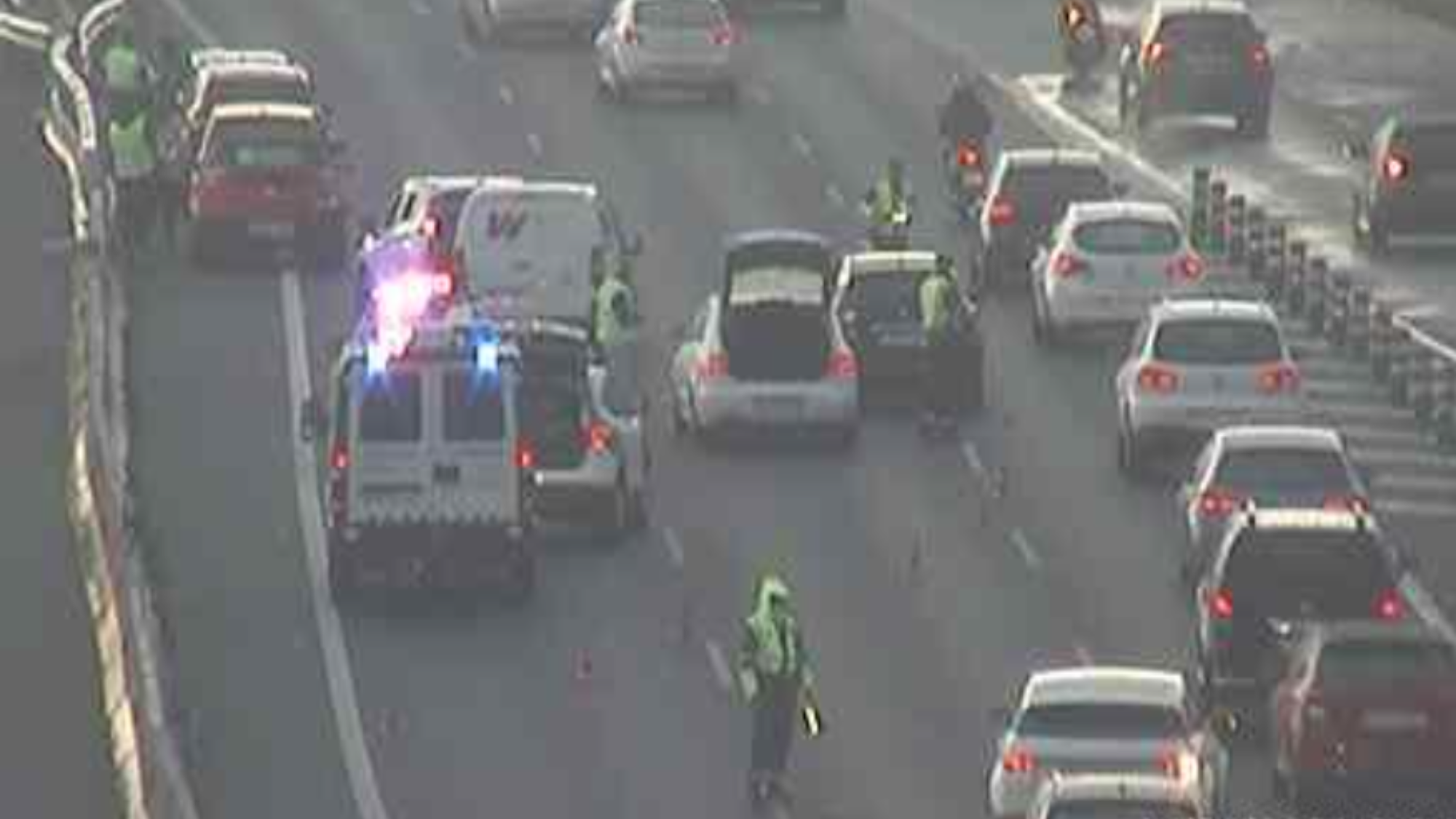 Accidente múltiple en la TF-5./ Cabildo de Tenerife