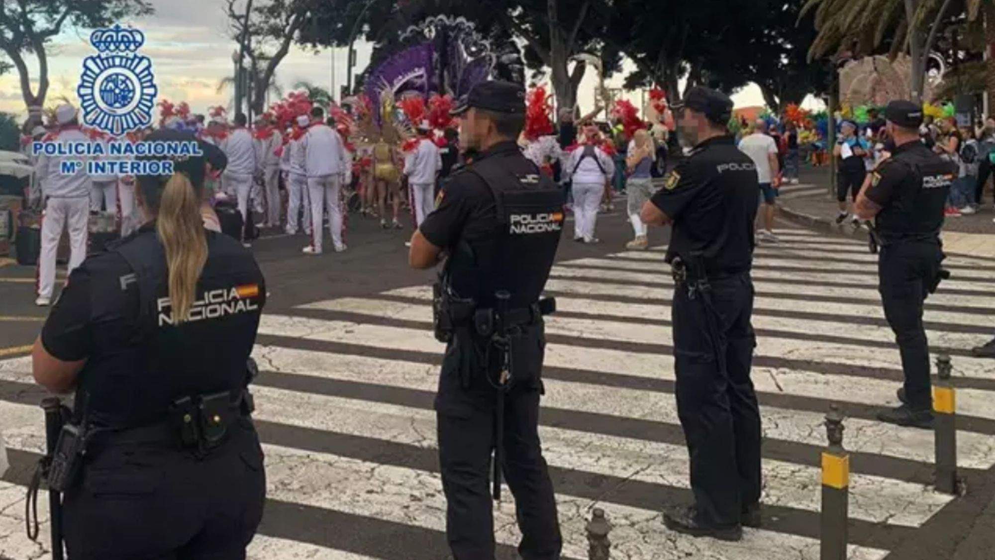 Agentes de la Policía Nacional en el Carnaval de Santa Cruz de Tenerife. / Policía Nacional