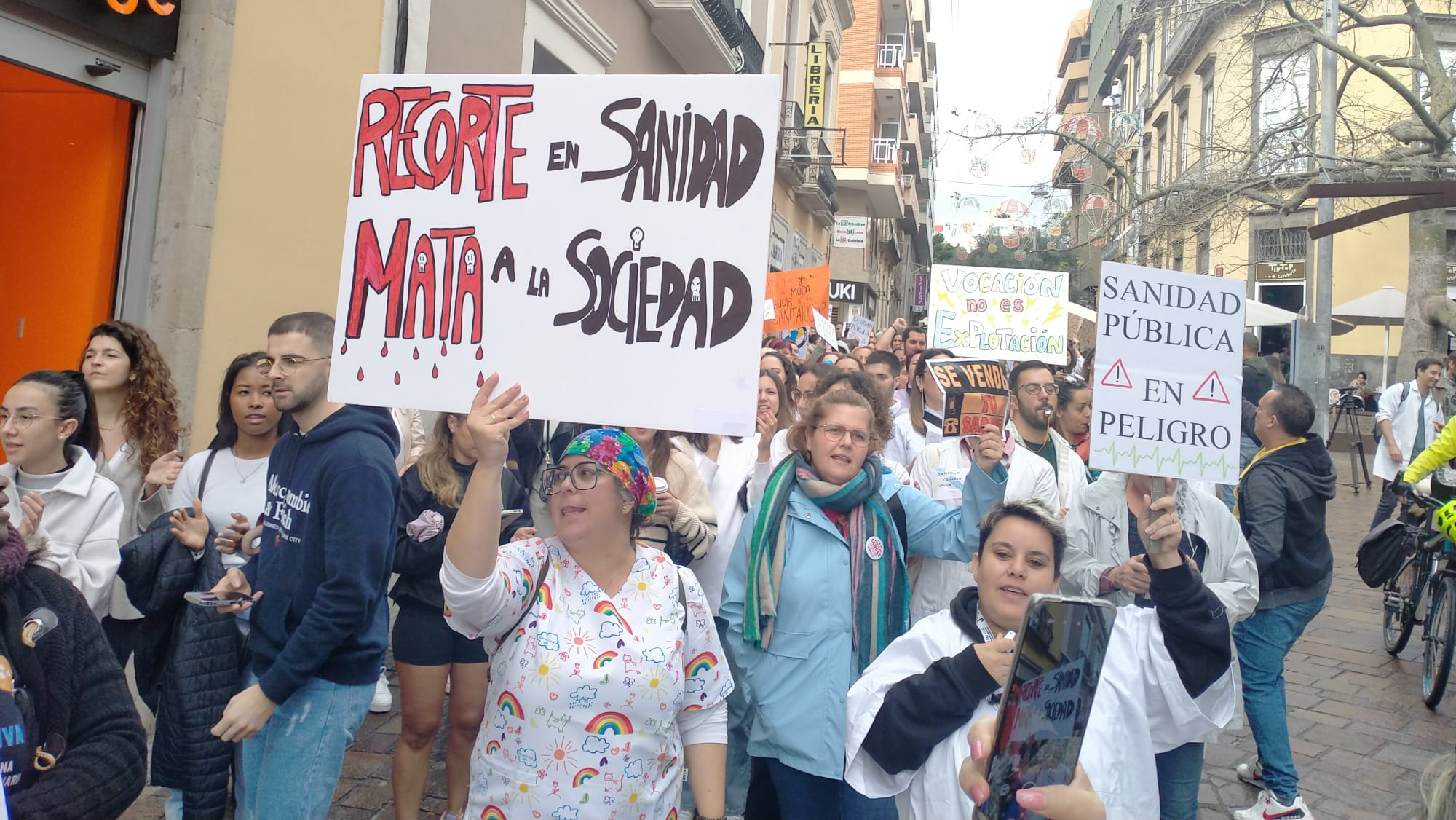 Movilización de los trabajadores del Servicio Canario de Salud. / Ainoha Cruz (AH)