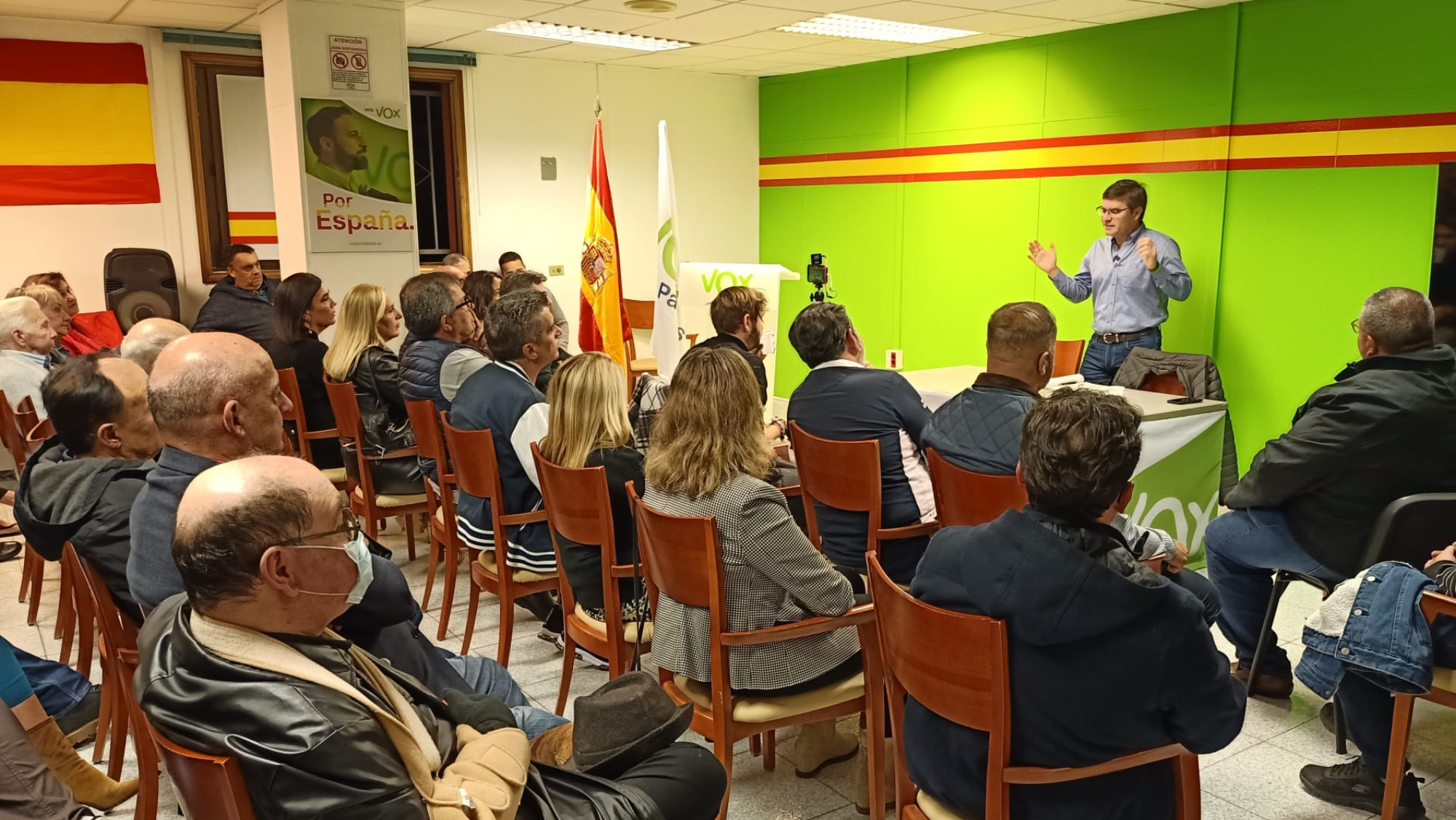 Nicasio Galván Sasia durante la charla de VOX. / VOX