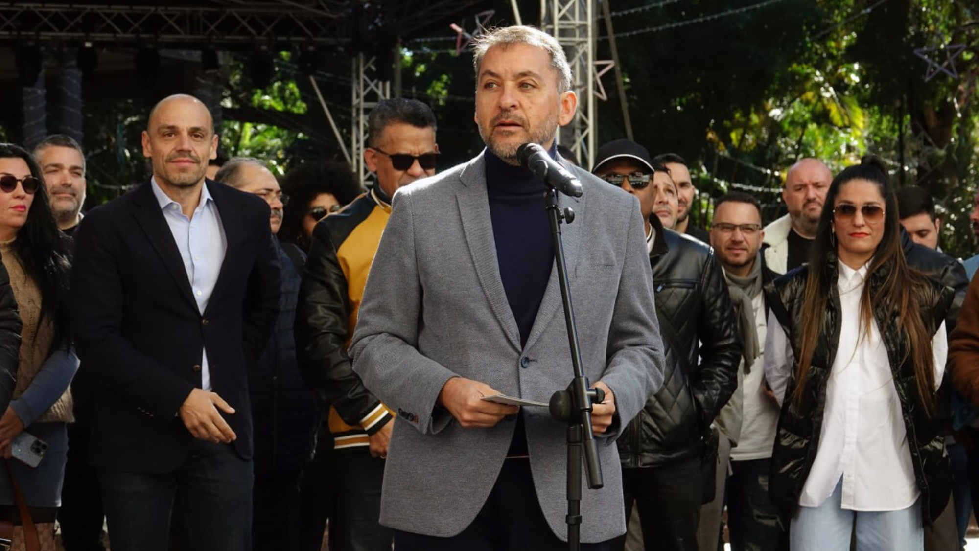 El alcalde de Santa Cruz de Tenerife, José Manuel Bermúdez, en la presentación de la programación del Carnaval en la calle. / Ayuntamiento de Santa Cruz