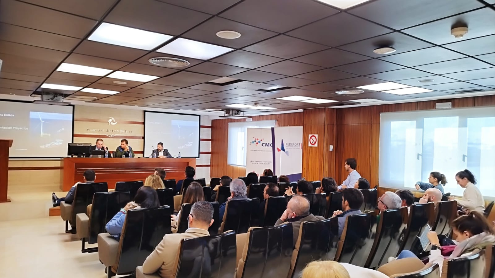 Evento donde Capital Energy presentó sus proyectos de eólica marina. / Clúster Marítimo de Canarias
